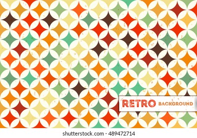 Abstract retro geometric background. Vintage geometric background. Vector Illustration