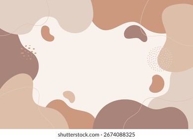 Abstract retro geometric blob texture pattern banner or poster template design background