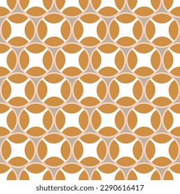 Abstract Retro Geometric Circle Shiny Icon Seamless Pattern Trendy Fashion Colors Perfect for Allover Fabric Print or Wrapping Paper Minimal Basic Chic Design Mustard Yellow Tones
