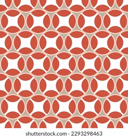 Abstract Retro Geometric Circle Shiny Icon Seamless Pattern Trendy Fashion Colors Perfect for Allover Fabric Print or Wrapping Paper Minimal Basic Chic Design Amber Brown Tones
