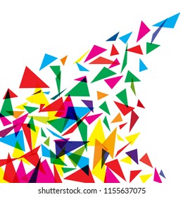 Abstract retro and geometric design background with triangles and copy space