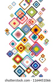 Abstract retro and geometric design background with squares and copy space