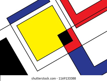 Abstract retro and geometric design background with squares and copy space