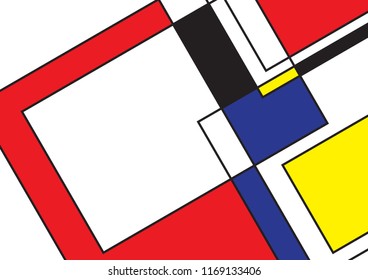 Abstract retro and geometric design background with squares and copy space