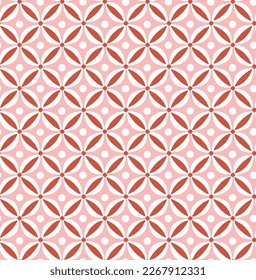 Abstract Retro Geometric Dots Florals Psychedelic Minimalist Seamless Pattern Trendy Fashion Colors Tile Style Concept Perfect for Allover Fabric Print or Wrapping Paper Pastel Pink Brown Tones