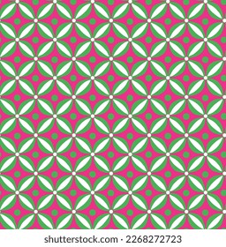 Resumen Puntos geométricos retro Florals Psicodelic Minimalista Seamless Pattern Trendy Colores de moda Tile Concepto Perfecto para impresión de tela de alamante o envolver papel Fuchsia Tonos verdes