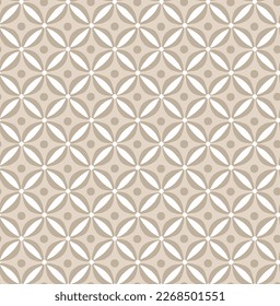 Resumen Puntos geométricos retro Florales Psicodelic Minimalista Patrón sin Marea Colores de moda a la moda Concepto de estilo mosaico Perfecto para impresión de tela de alamante o envolver papel de tonos beige