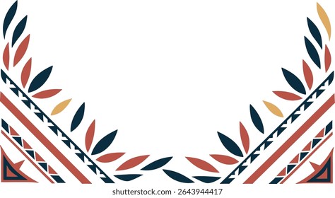 Abstract Retro Geometric Footer Vector