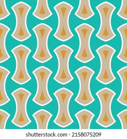 Abstract Retro Geometric Four Color Seamless Pattern Trendy Fashion Colors Minimal Basic Concept Design