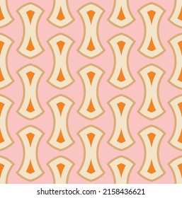 Abstract Retro Geometric Four Color Seamless Pattern Trendy Fashion Colors Minimal Basic Concept Design