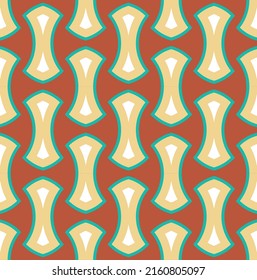 Abstract Retro Geometric Four Color Seamless Pattern Trendy Fashion Colors Minimal Basic Concept Design
