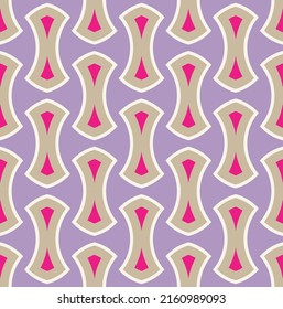 Abstract Retro Geometric Four Color Seamless Pattern Trendy Fashion Colors Minimal Basic Concept Design Lilac Tones