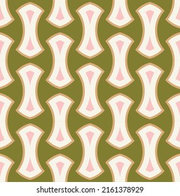 Abstract Retro Geometric Four Color Seamless Pattern Trendy Fashion Colors Minimal Basic Concept Design