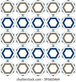 Abstract Retro Geometric hexagonal pattern. Vector Illustration