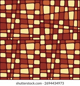 Padrão de telha de mosaico geométrico abstrato com bordas arredondadas sem emenda