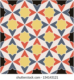 abstract retro geometric pattern for design