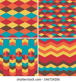 abstract retro geometric pattern for design