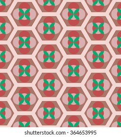 Abstract Retro Geometric  pattern with triangles. Vector Illustration