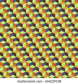 abstract retro geometric pattern yellow brown earth tone color. Vector illustration background eps 10
