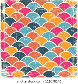 Abstract retro geometric scratched background. EPS8 vector texture.