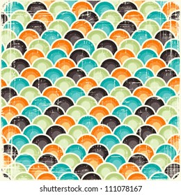 Abstract retro geometric scratched background. EPS8 vector texture.