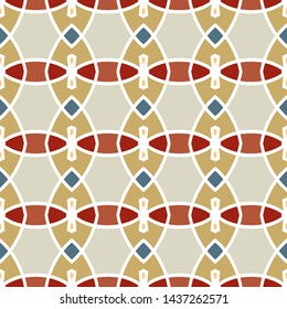 Abstract Retro Geometric seamless pattern with triangles. Stained-glass
