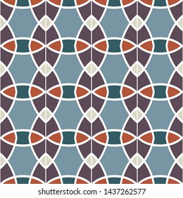 Abstract Retro Geometric seamless pattern with triangles. Stained-glass