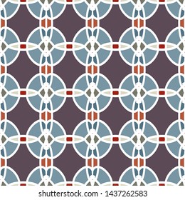 Abstract Retro Geometric seamless pattern with triangles. Stained-glass