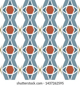 Abstract Retro Geometric seamless pattern with triangles. Stained-glass