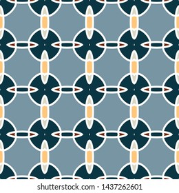 Abstract Retro Geometric seamless pattern with triangles. Stained-glass
