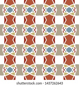 Abstract Retro Geometric seamless pattern with triangles. Stained-glass
