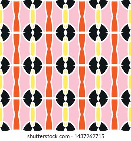 Abstract Retro Geometric seamless pattern with triangles. Stained-glass