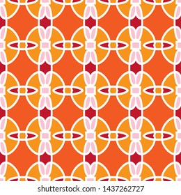 Abstract Retro Geometric seamless pattern with triangles. Stained-glass