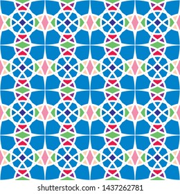 Abstract Retro Geometric seamless pattern with triangles. Stained-glass