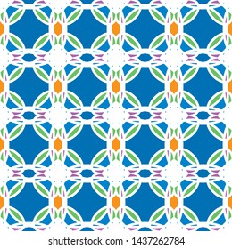 Abstract Retro Geometric seamless pattern with triangles. Stained-glass