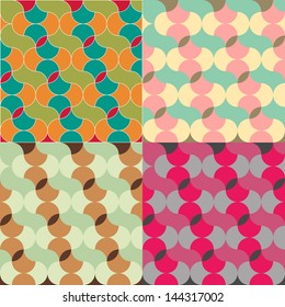 abstract retro geometric seamless pattern for design
