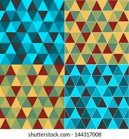 abstract retro geometric seamless pattern for design