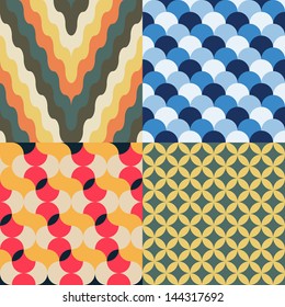 abstract retro geometric seamless pattern for design