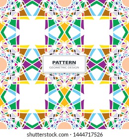Abstract Retro Geometric seamless pattern with triangles. 