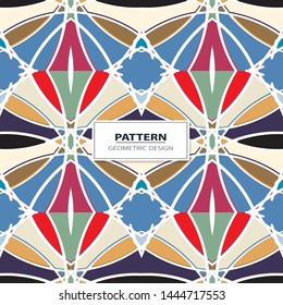 Abstract Retro Geometric seamless pattern with triangles. 