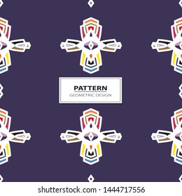 Abstract Retro Geometric seamless pattern with triangles. 
