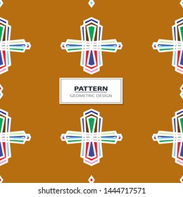 Abstract Retro Geometric seamless pattern with triangles. 