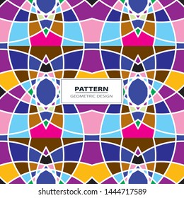 Abstract Retro Geometric seamless pattern with triangles. 