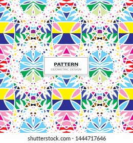 Abstract Retro Geometric seamless pattern with triangles. 