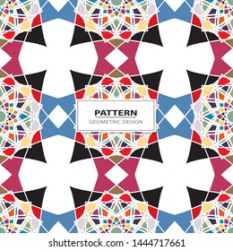 Abstract Retro Geometric seamless pattern with triangles. 