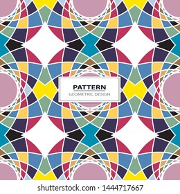 Abstract Retro Geometric seamless pattern with triangles. 
