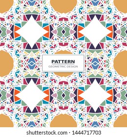 Abstract Retro Geometric seamless pattern with triangles. 