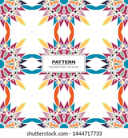 Abstract Retro Geometric seamless pattern with triangles. 