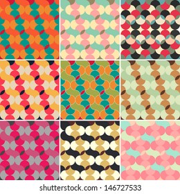 abstract retro geometric seamless pattern for design