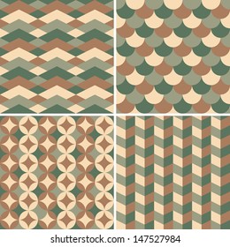 abstract retro geometric seamless pattern for design